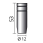 SOLUTION Zahnutá plynová hubica Ø 12 / 53mm