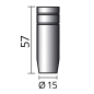 SOLUTION Zahnutá plynová hubica Ø 15 / 57mm