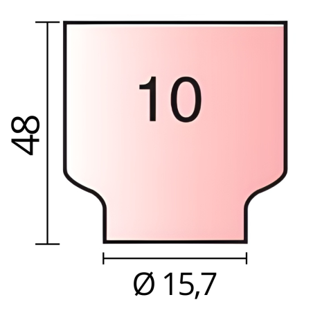 Keramická hubica Jumbo Ø 15,7 pre horáky TIG 9/17/18/20/26