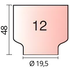 Keramická hubica Jumbo Ø 19,5 pre horáky TIG 9/17/18/20/26