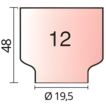 Keramická hubica Jumbo Ø 19,5 pre horáky TIG 9/17/18/20/26