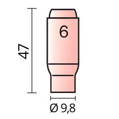 Keramická hubica Ø 9,8 pre horáky TIG 17/18/26
