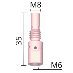 Difúzor pre horáky typu 25 (M6) - rozmery